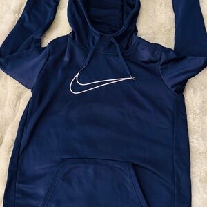 Nike Blue Hoodie with White Logo